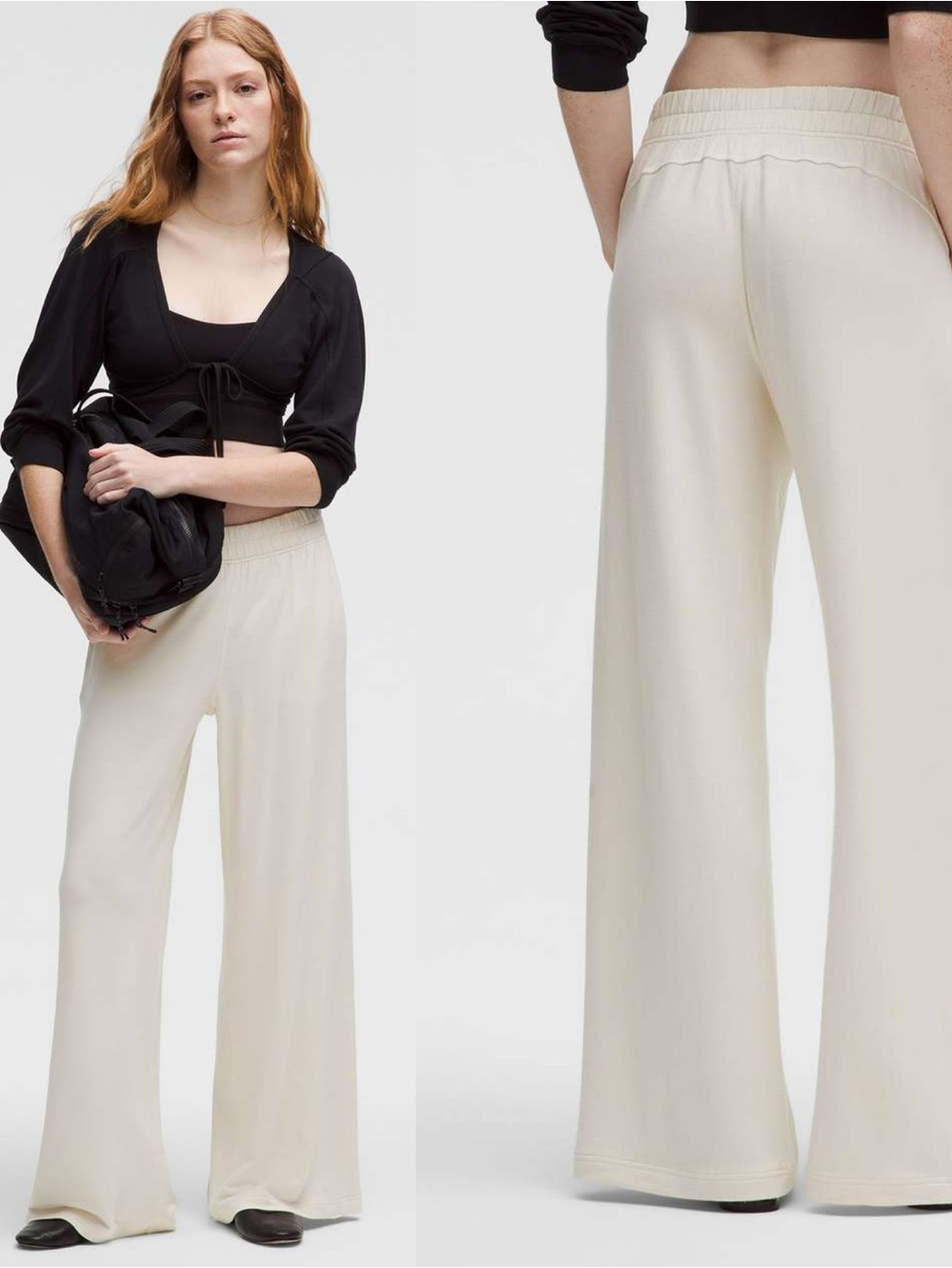Lululemon Womens BeCalm Mid-Rise Wide Leg Pants
Modal Pull On Sweatpants Ivory S